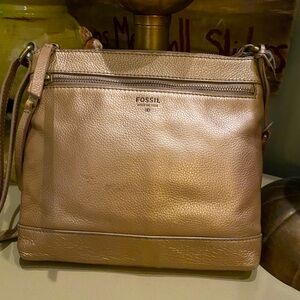 Fossil Metallic Copper Crossbody with a Copper Key Tag